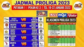 Jadwal Proliga 2023 | Putaran 1 Pekan ke 3 | Klasemen Proliga 2023 Terbaru | Live Moji