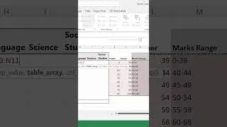 Apply VLOOKUP to grade marks of Students in excel #excel #tutembe #exceltips #appexcelanalytics