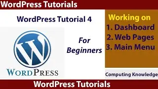 How to create the main menus and web pages in WordPress  || WordPress - 04 for beginners