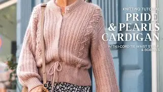 Pride and Pearls Cardigan Tutorial w/Bobbles & I-Cord Tie Waist Strap