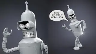 Bender Rodriguez в 3ds Max. Риг тест