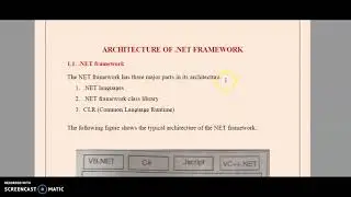 DOT NET FRAMEWORK ARCHITECTURE- PART 1