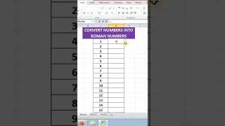 Convert numbers into Roman Numbers