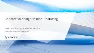 Generative Design for Manufacturing