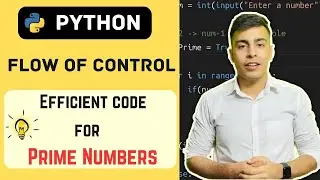 C12. Prime Numbers - Efficient Code  | Python - Flow of Control | Class 11th