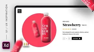 Product page Interaction and visualization using Adobe XD