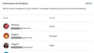 How to Grant Permissions in YouTube Studios to Manager/Editor/Viewer