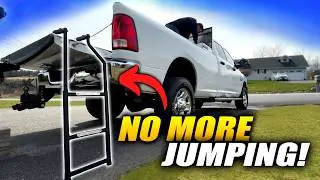 This Might Be My Favorite RV Tow Vehicle Accessory So Far!  Beech Lane Tailgate Ladder