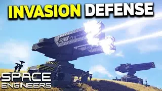 INVASION Defence! - Space Engineers Dual Railgun Turret