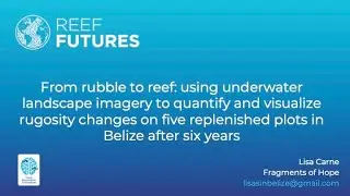 From rubble to reef: using underwater landscape imagery to quantify and visualize changes in Belize