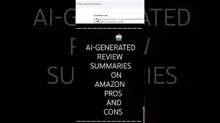 AI-GENERATED REVIEW SUMMARIES ON AMAZON! Part 3 #shorts #AI