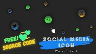 😍CSS Social Media Icon Hover Effect using HTML and CSS | CSS Social Media Button Hover Effect