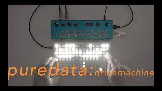 monome grid + organelle | pure data drum machine