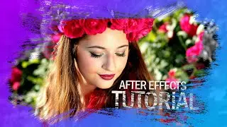 After Effects Tutorial | Brush Stroke Slideshow Animation in After Effects | No Plugins.