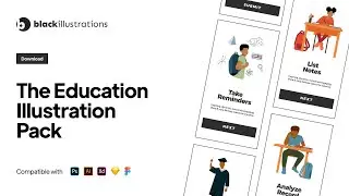 Education Illustrations of Black People | Download the Education Illustration Pack