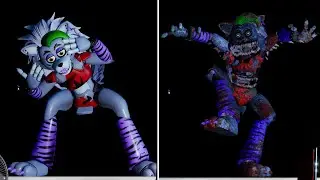 Roxy transforms into Nightmare Roxy and eats Gregory - Five Nights at Freddys: Security Breach