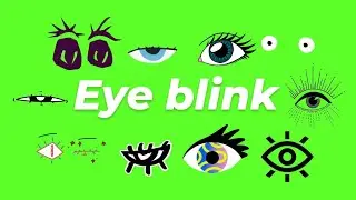 Animated Eye Blink GIF Green Screen Pack (Free Download)