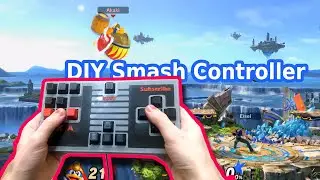 3D printed Switch Hitbox for Super Smash Brothers (supports tilt commands)