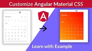 angular material datepicker custom style | Angular Material