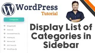 How to Add Category Widget in WordPress Blog | How to Add Categories in WordPress Sidebar