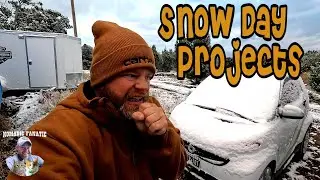 Snowed In ~ Opie's First Snow Angel & Solar & Security Work