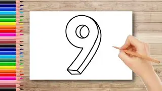 How To Draw Number '9' In 3D