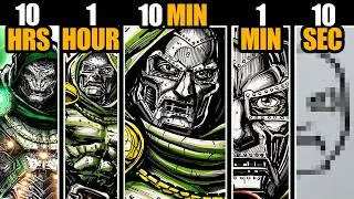 MARVEL ARTIST fuses DOCTOR DOOM + IRON MAN in 10 HOURS | 1 HOUR | 10 MIN | 1 MIN & 10 SEC!