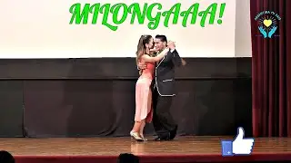 Baile de tango performance milonga en el teatro Hugo Daniel