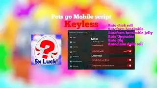 Pets go Mobile script auto click roll, auto fishing, auto upgrade and more