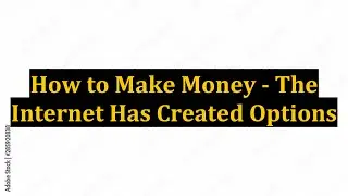 How to Make Money - The Internet Has Created Options