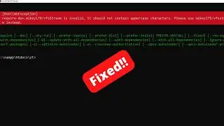 require-dev.mikey179/vfsStream is invalid, it should not contain uppercase characters | #Solved