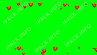 Moving heart on green screen animated background video footage. HD quality for intro and other.