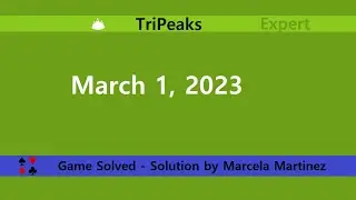 Microsoft Solitaire Collection | TriPeaks Expert | March 1, 2023 | Daily Challenges