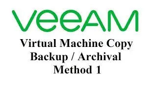 Veeam, Method 1, Compression and Archivation of not needed VM to less expensive storage