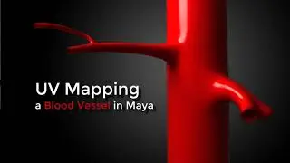 UV mapping a blood vessel in Maya: opacity mask