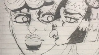 How I Drew Bruno Face Licking Giorno In 10 Seconds Or Less...