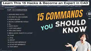 Top 15 Time Saving AutoCAD Commands | AutoCAD