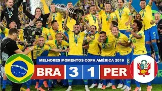 Brasil 3 x 1 Peru - melhores momentos Final da Copa América Brasil 2019