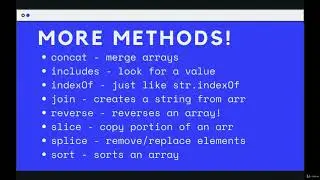 Capture Collections of Data with Arrays: Splice--The Modern JavaScript Bootcamp