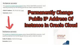 Permanently Change Public IP Address Of Instance In Oracle Cloud