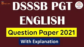 DSSSB PGT ENGLISH QUESTION PAPER 2021 | PYQ OF DSSSB ENGLISH LITERATURE 2021 | #dsssb #dsssbenglish