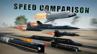 SPEED COMPARISON 3D | Fastest Man Made Objects