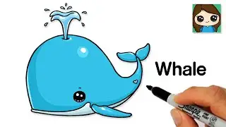 How to Draw a Whale Easy 🐳 Emoji