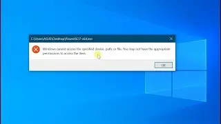 How to Fix Program or file Error Windows cannot access the specified Device... on windows 10