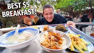 8 AM Taiwanese Street Food Tour!! 🇹🇼  BREAKFAST BUFFET + Danzai Noodles in Taiwan!!