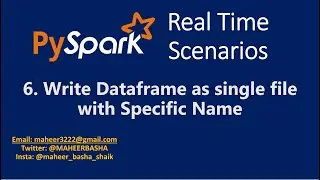 6. How to Write Dataframe as single file with specific  name in PySpark | #spark#pyspark#databricks