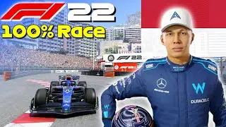 F1 22 - Full 100% Race Monaco w/ Albon | #MonacoGP 🇲🇨