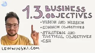 1.3 BUSINESS OBJECTIVES / IB BUSINESS MANAGEMENT / vision, mission, goal, objective, strategy, tacti