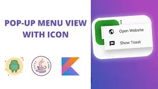 Pop-Up | Menu | View | With Icon | Android Studio