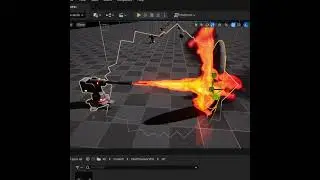 Flame Thrower VFX using Niagara Fluids in Unreal Engine #shorts